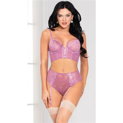 Díol te Soláthraí Sexy Lingerie Pretty IN LACE LONGLINE BRA SET Déanta sa tSín Mórdhíol Ó Monaróir Monarcha